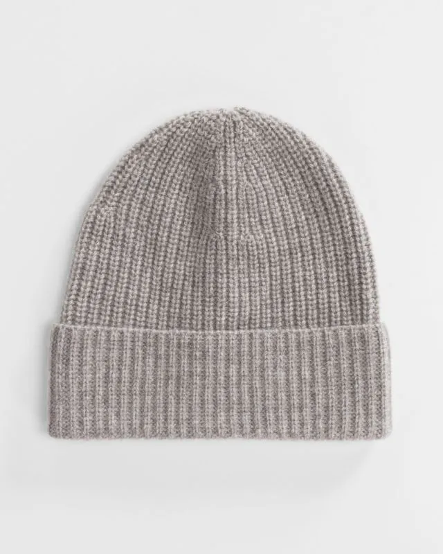 Berretto grigio in cashmere da donna William Sharp