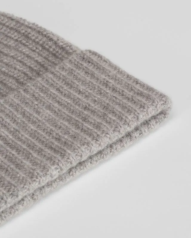 Berretto grigio in cashmere da donna William Sharp