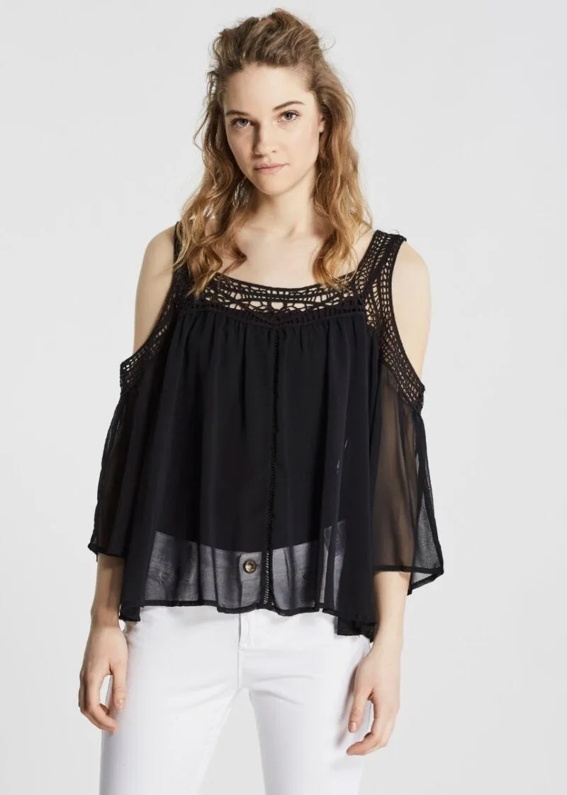Blusa in tessuto fluido