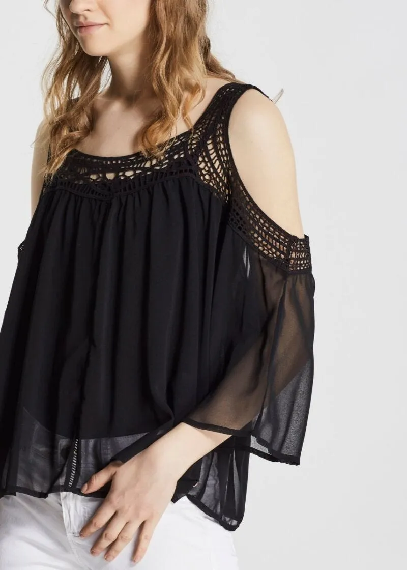 Blusa in tessuto fluido