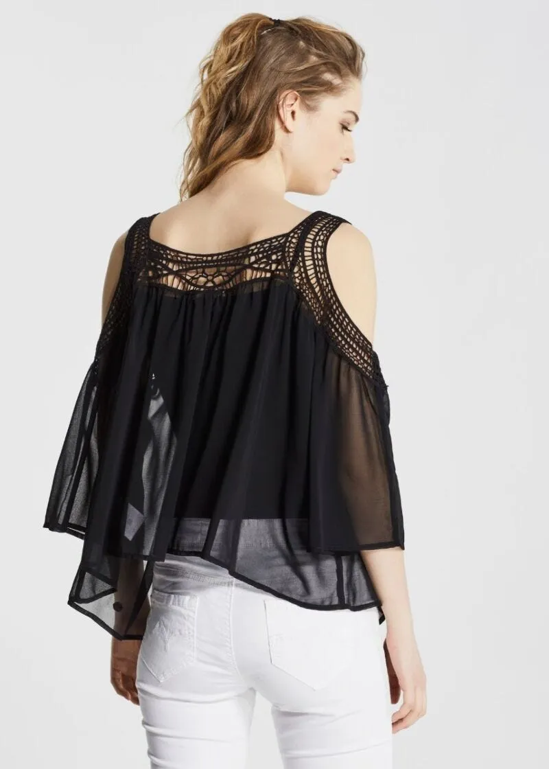 Blusa in tessuto fluido