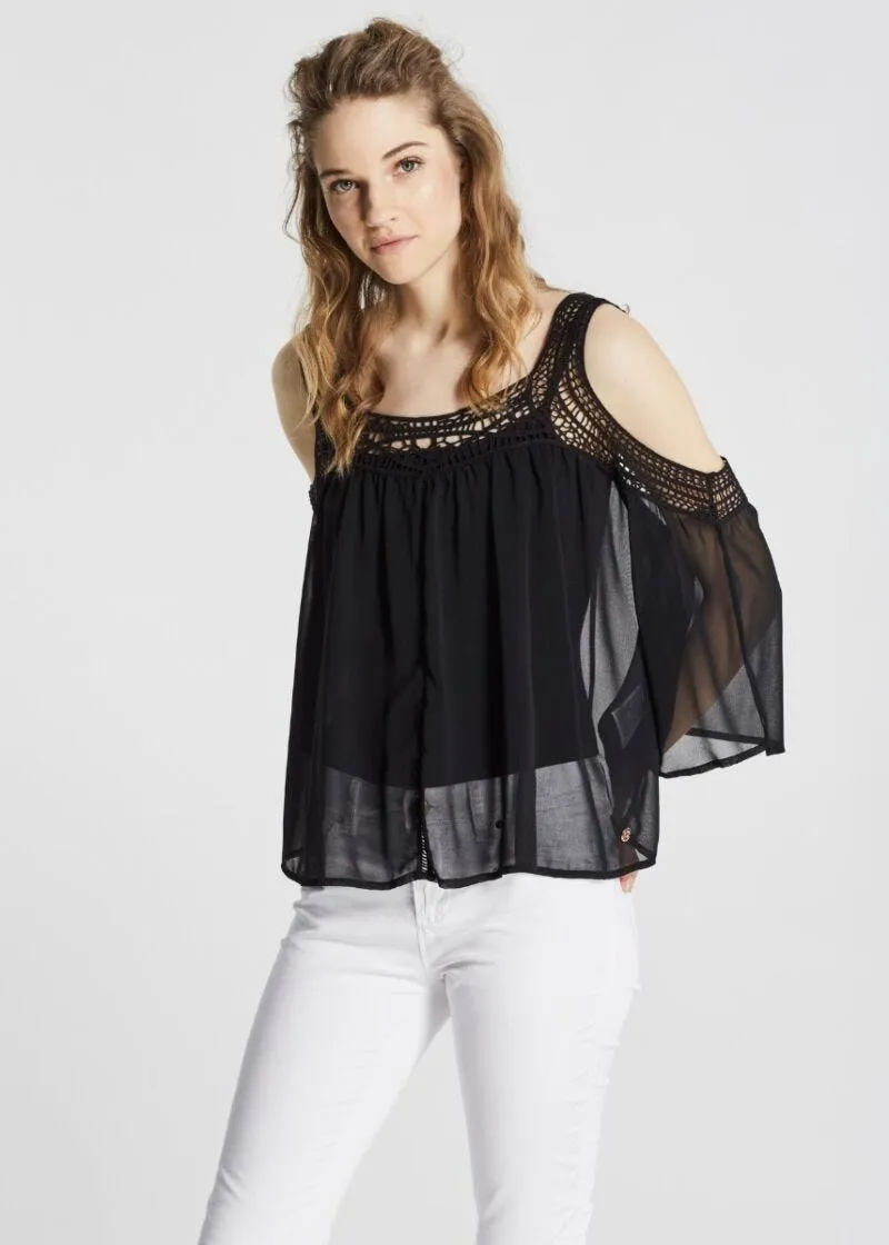 Blusa in tessuto fluido