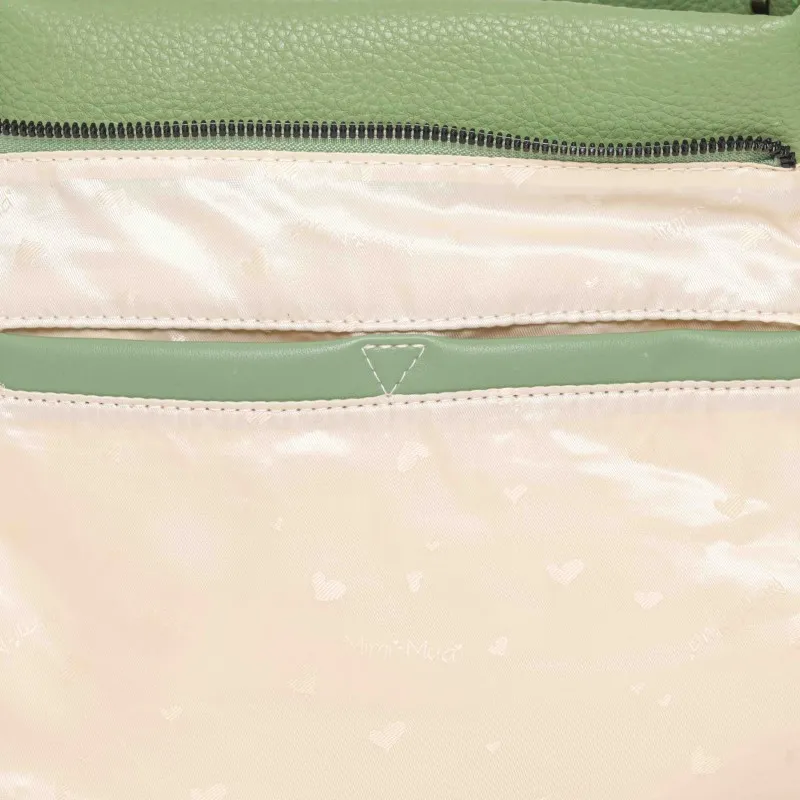 BORSA A BRACCIO CON DETTAGLIO TRAFORATO VERDE MENTA