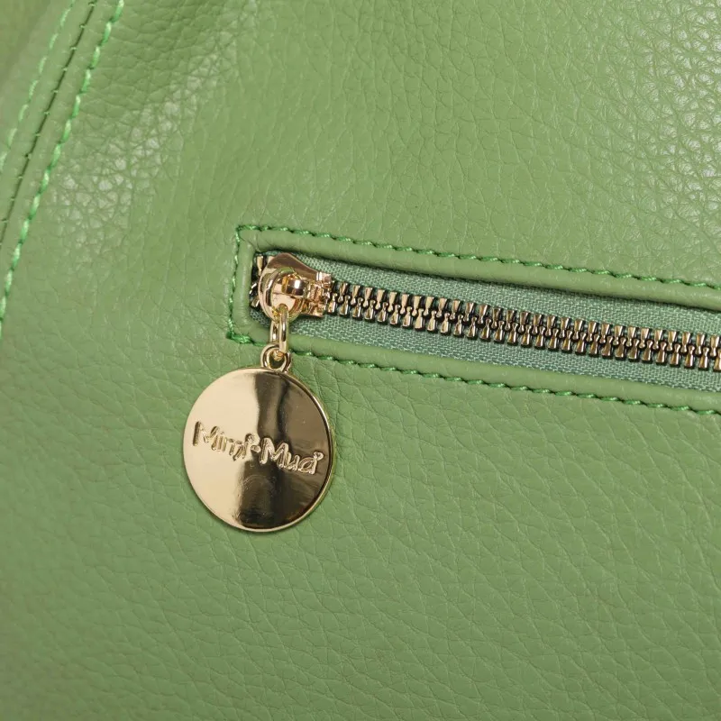 BORSA A BRACCIO CON DETTAGLIO TRAFORATO VERDE MENTA