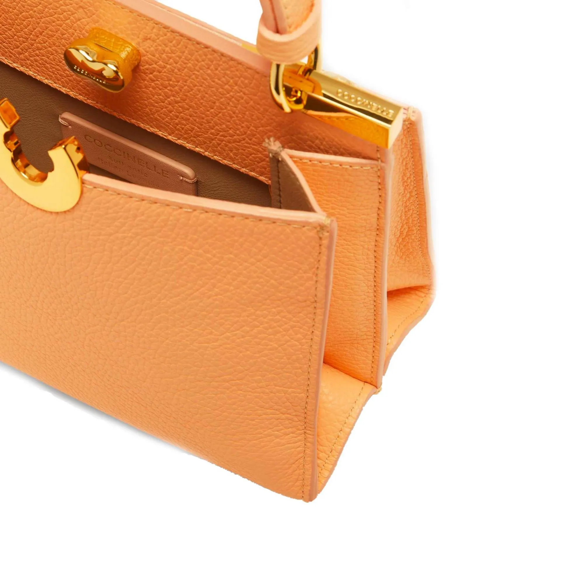 Borsa a mano binxie small in pelle martellata