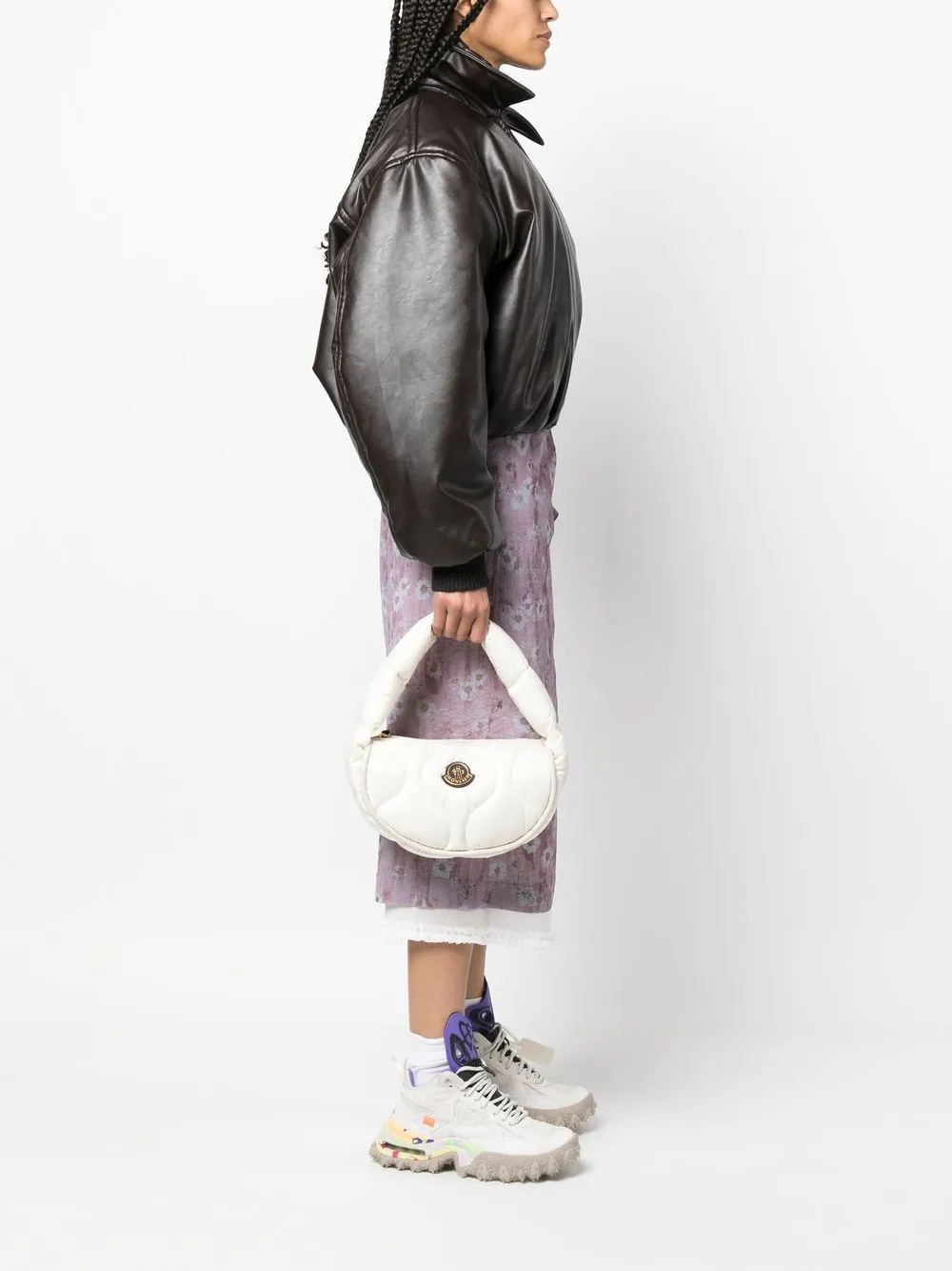 Borsa a mano Delilah hobo in bianco - donna