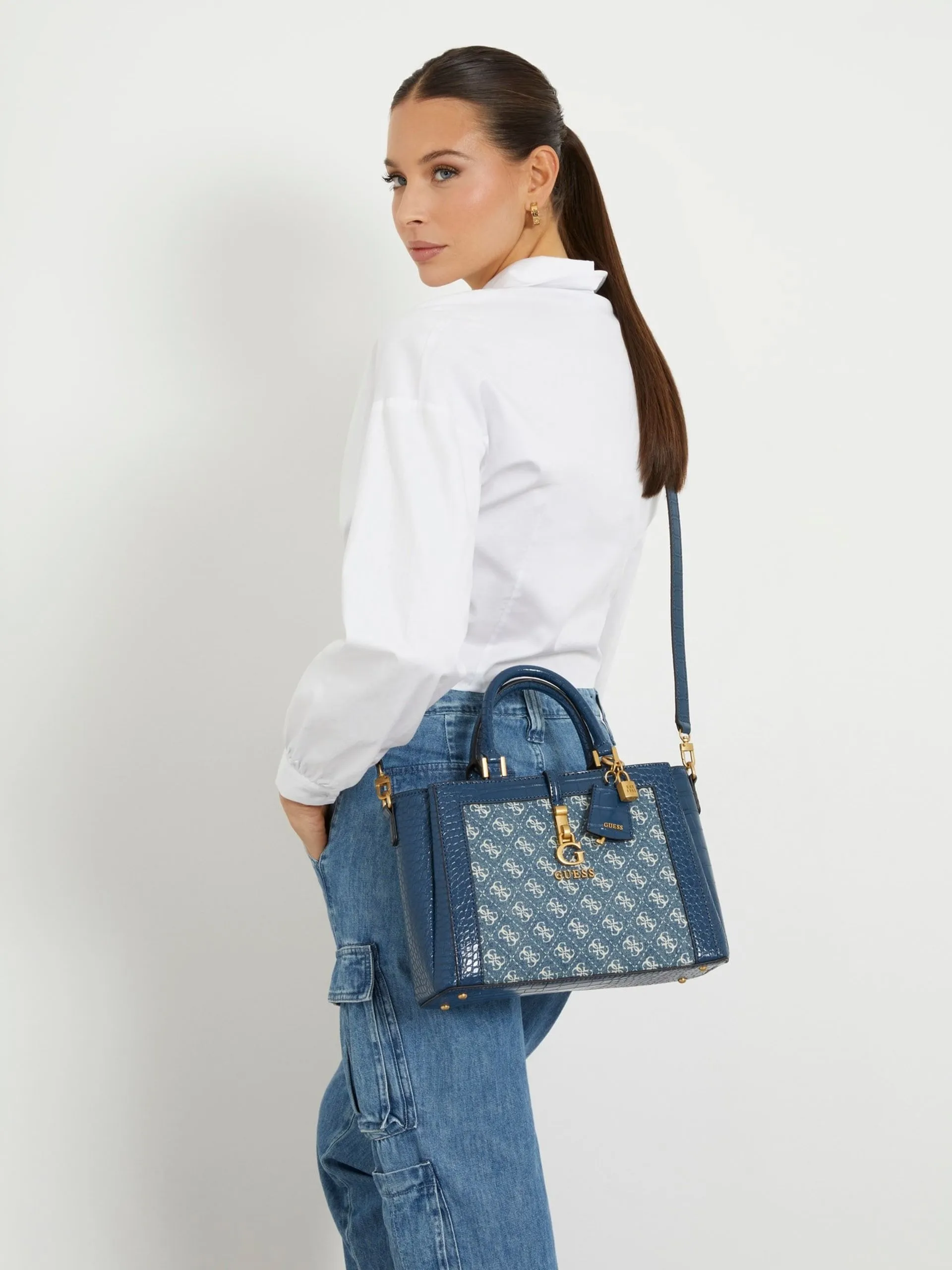 Borsa a mano g james logo guess