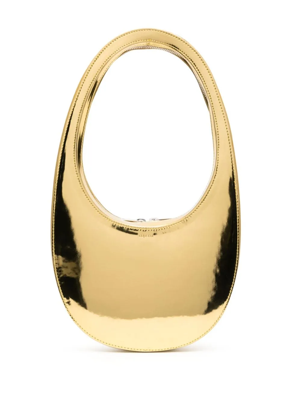 Borsa a mano metallic swipe in oro - donna