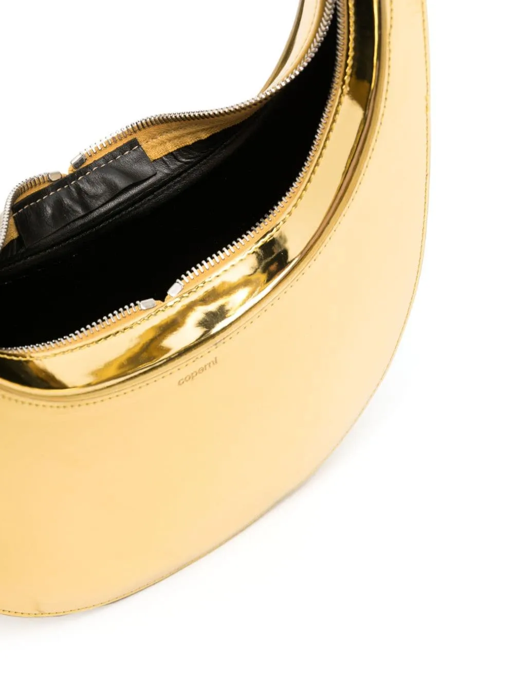 Borsa a mano metallic swipe in oro - donna