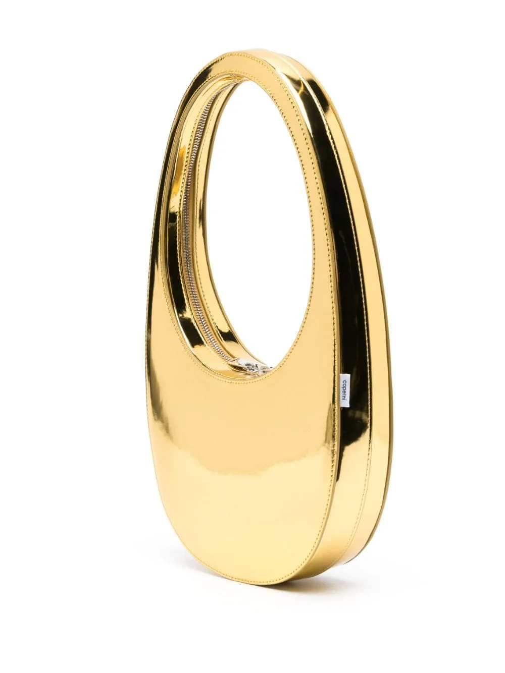 Borsa a mano metallic swipe in oro - donna