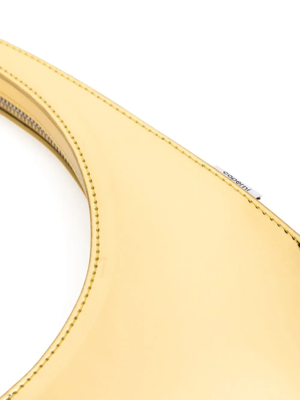 Borsa a mano metallic swipe in oro - donna