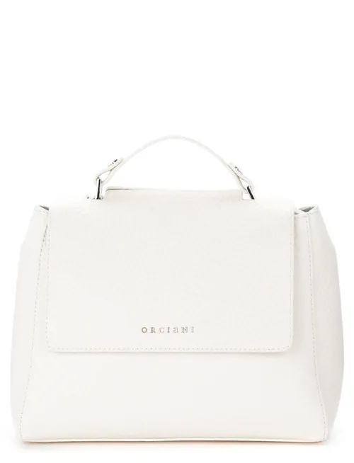 Borsa a mano Orciani Sveva Soft Small in pelle bianca