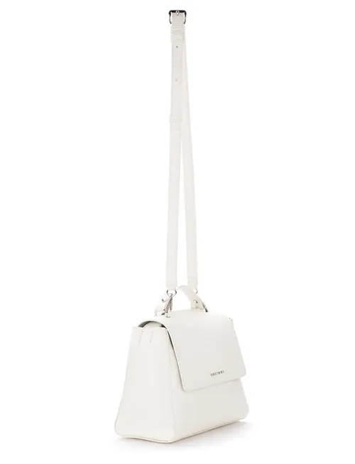 Borsa a mano Orciani Sveva Soft Small in pelle bianca