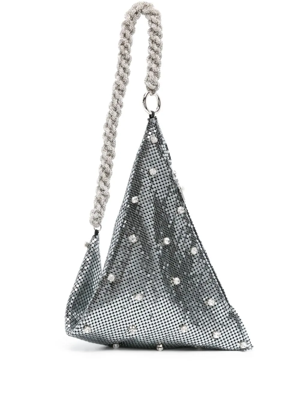 Borsa a mano vela s metal in grigio e argento - donna