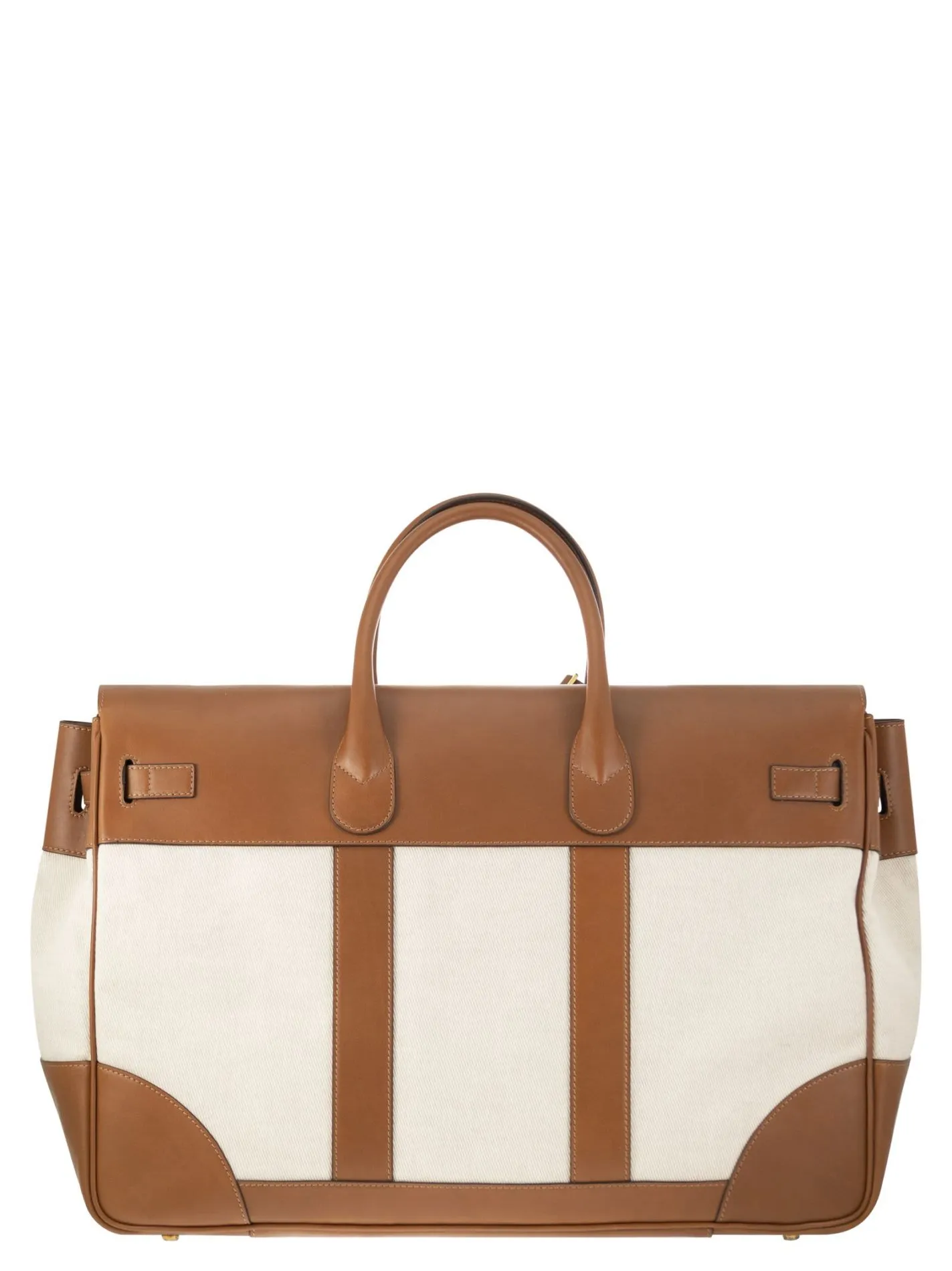 Borsa Country in pelle e tessuto