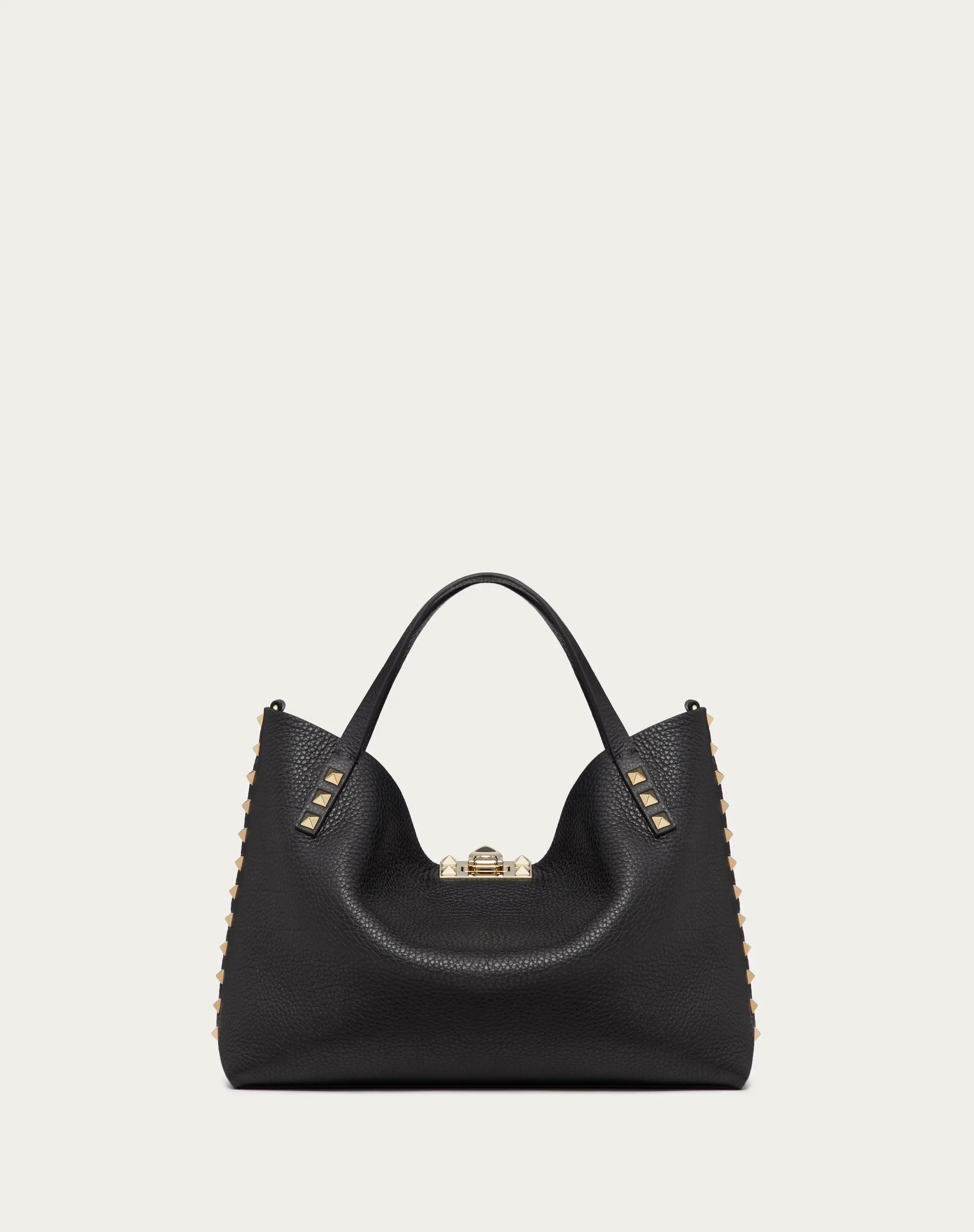 BORSA PICCOLA ROCKSTUD IN VITELLO GRANATO CON FODERA A CONTRASTO