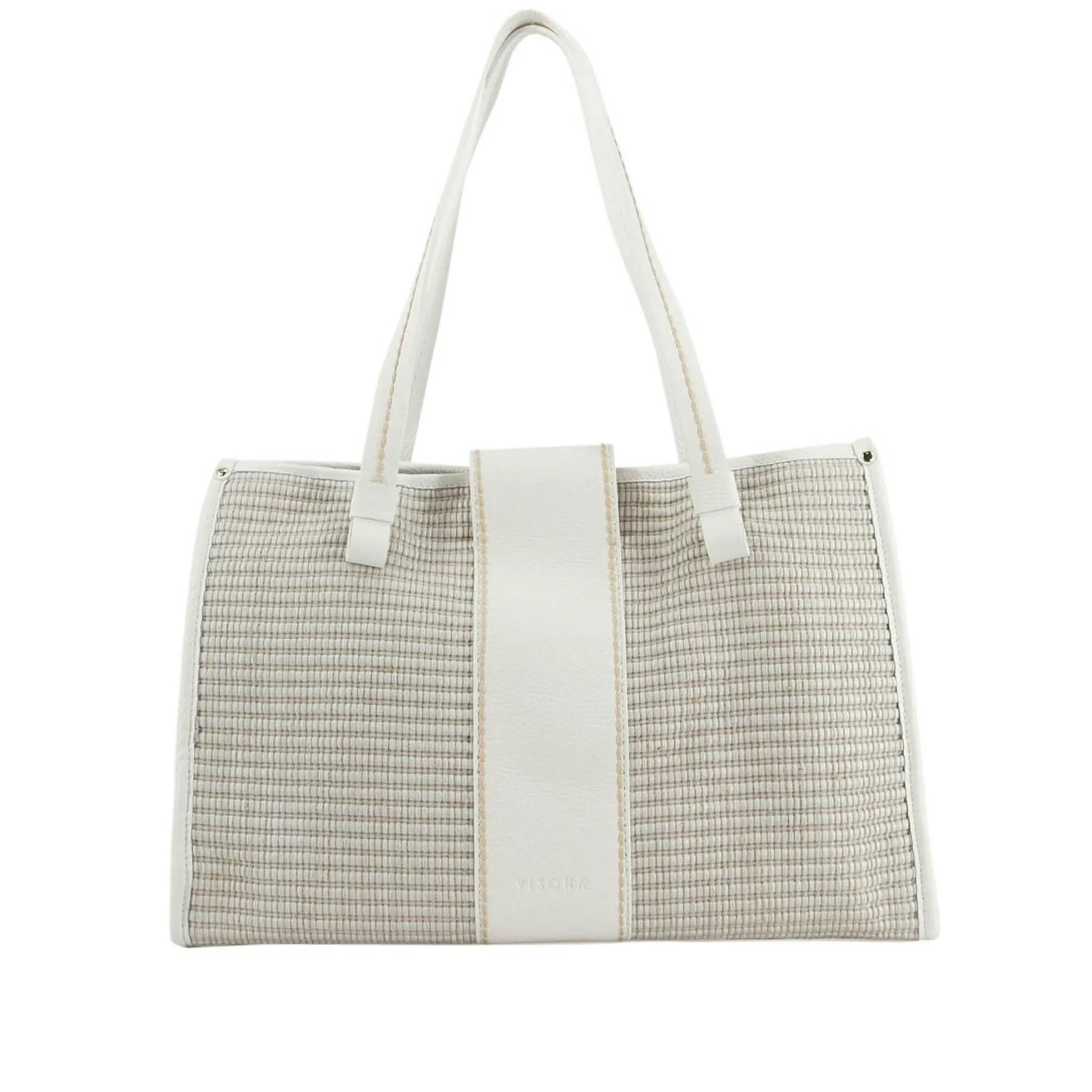 Borsa shopping altea in tessuto e pelle