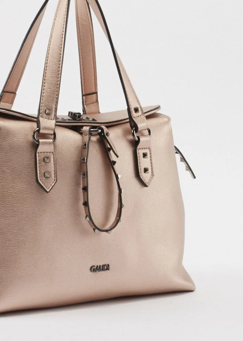 Borsa top handle con logo