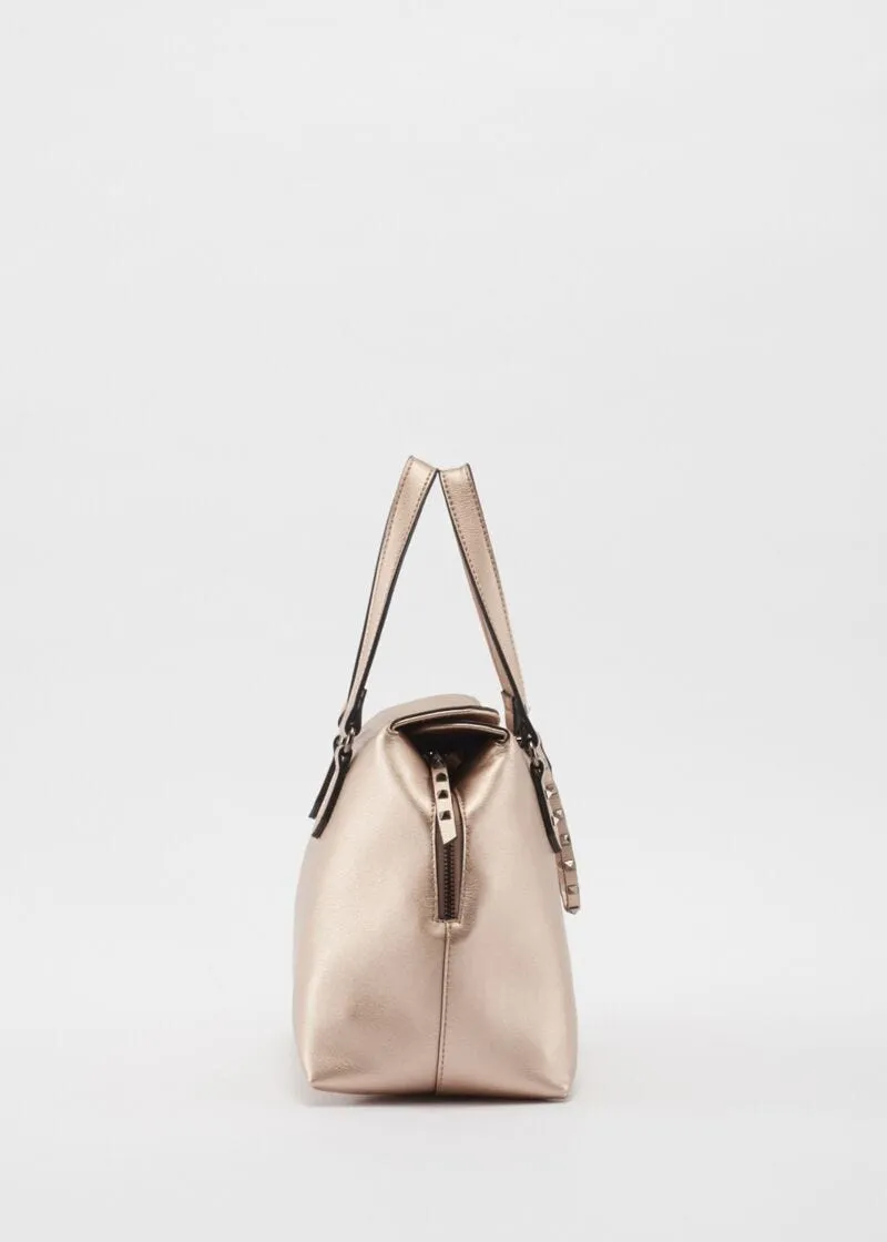Borsa top handle con logo