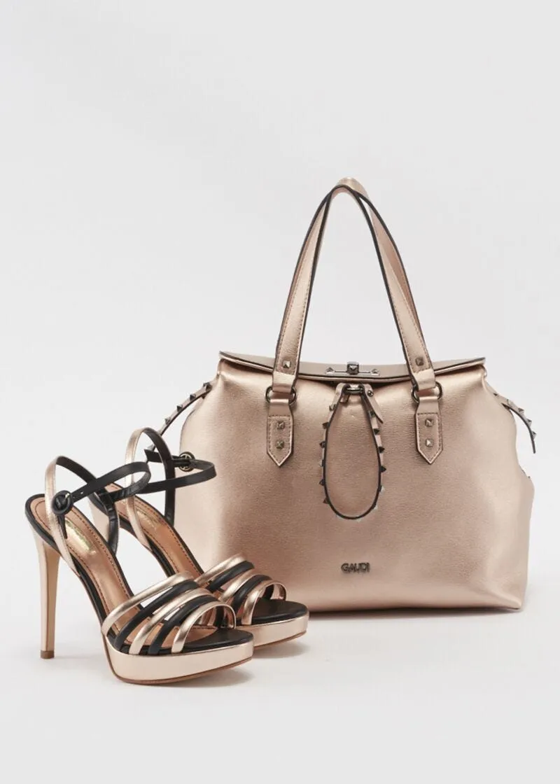 Borsa top handle con logo