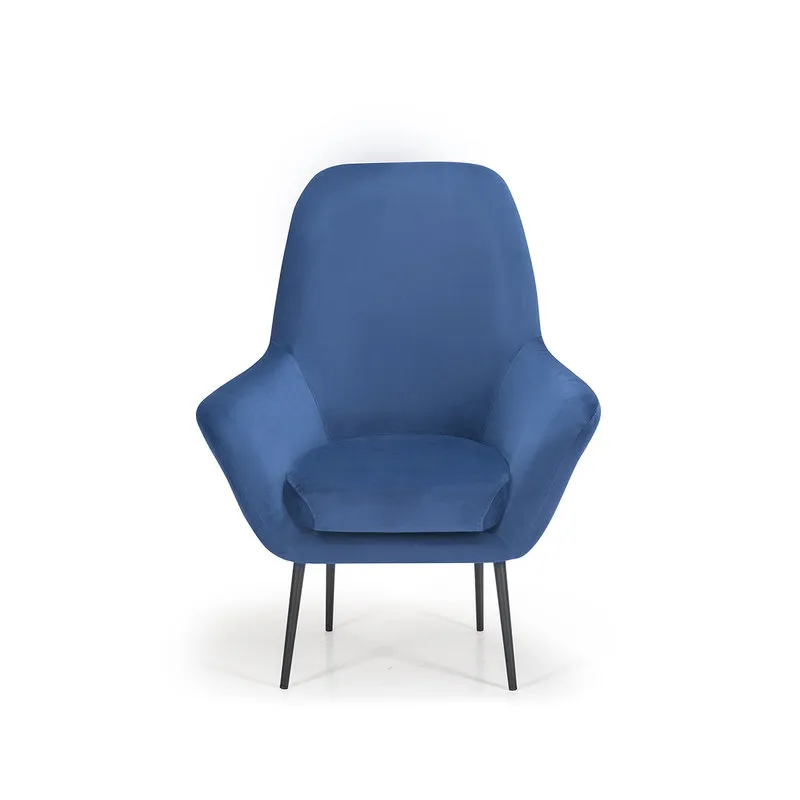 Braid Poltrona mary in velluto, blu
