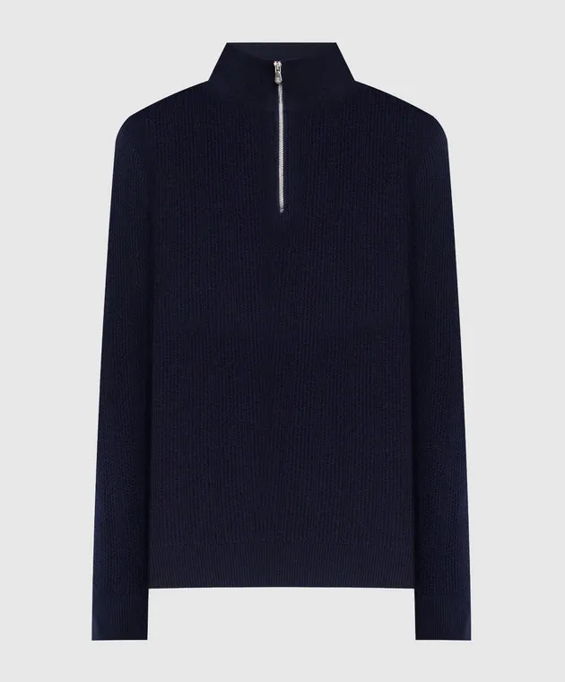Brunello Cucinelli Maglione in cashmere blu M22202504