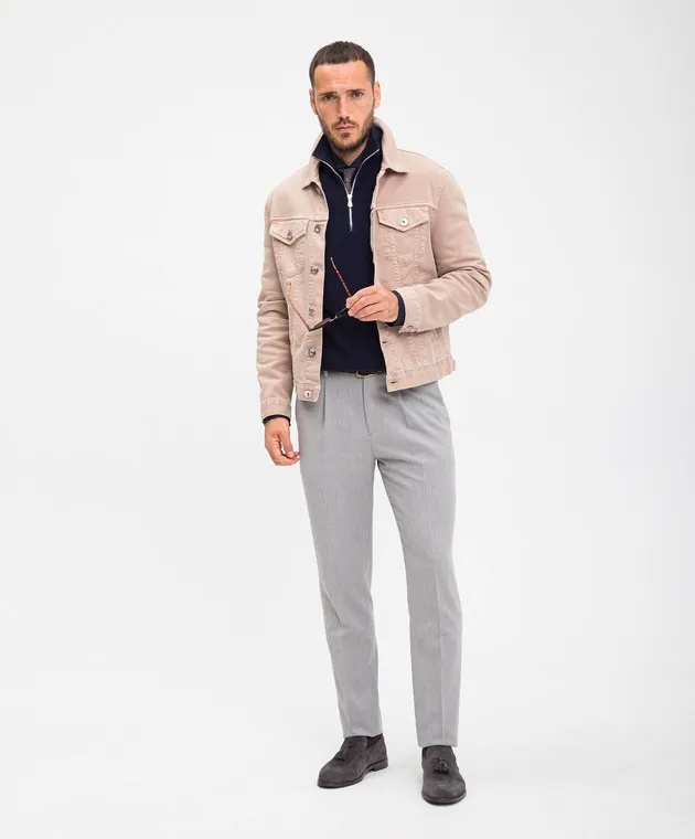 Brunello Cucinelli Maglione in cashmere blu M22202504