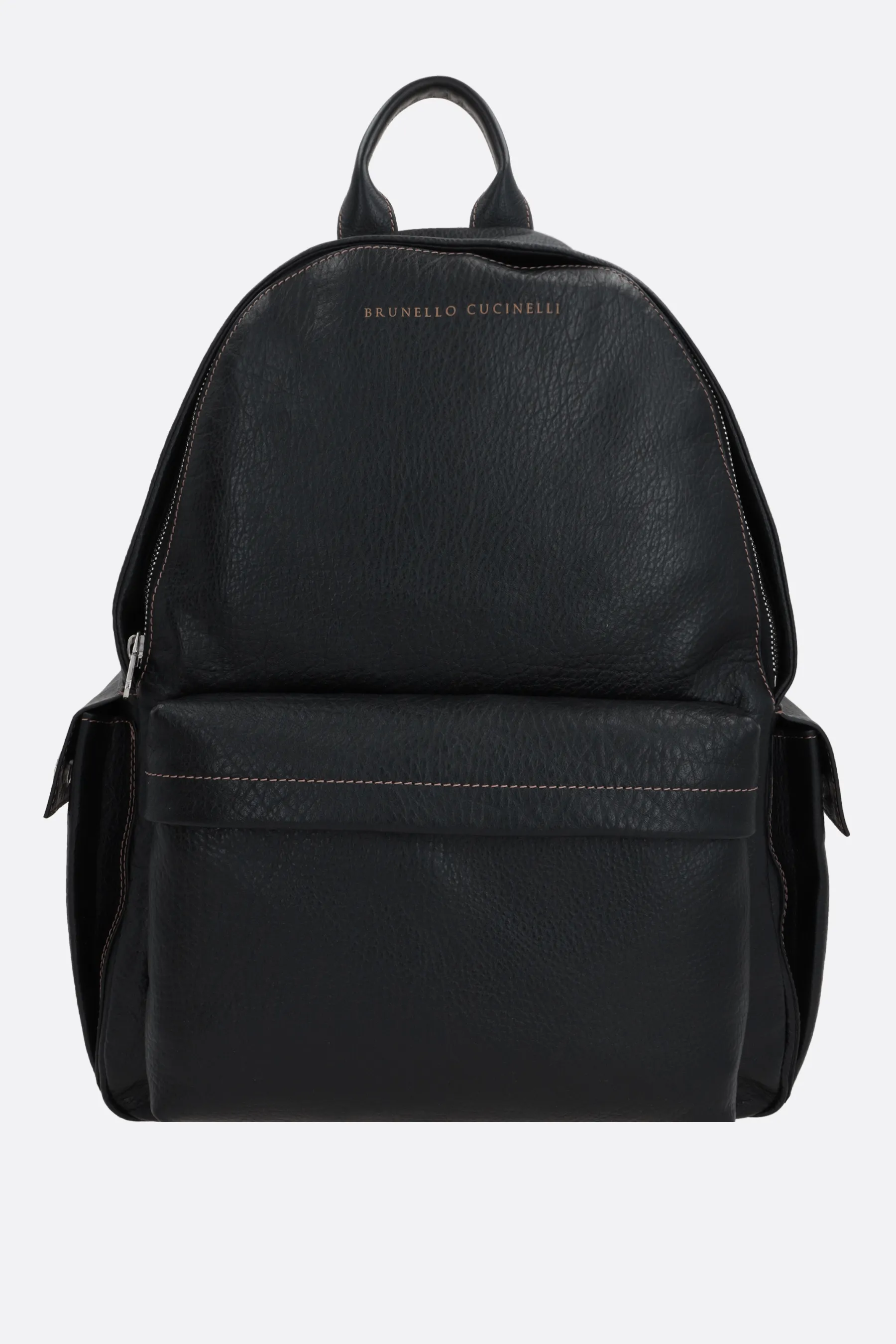 BRUNELLO CUCINELLI zaino in pelle martellata