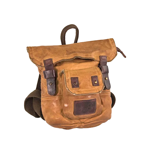 B.WANT.B  ---------    ------------Zaino in Pelle - Gas Mask - Leather BackPack Gas Mask 