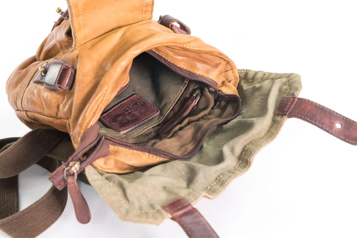 B.WANT.B  ---------    ------------Zaino in Pelle - Gas Mask - Leather BackPack Gas Mask 