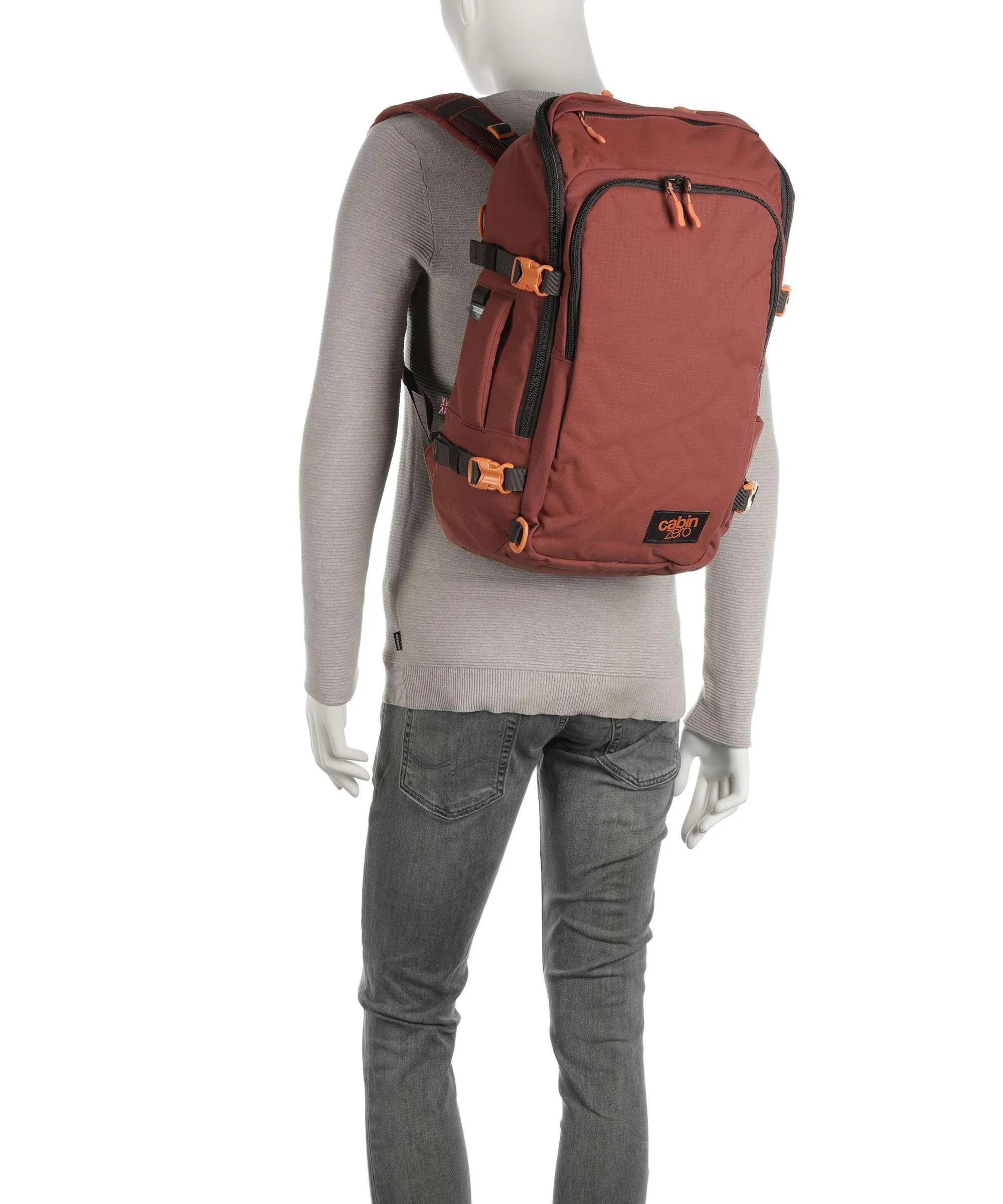  Cabin Zero ADV Pro 32 Zaino da viaggio 14″ nylon rosso scuro  