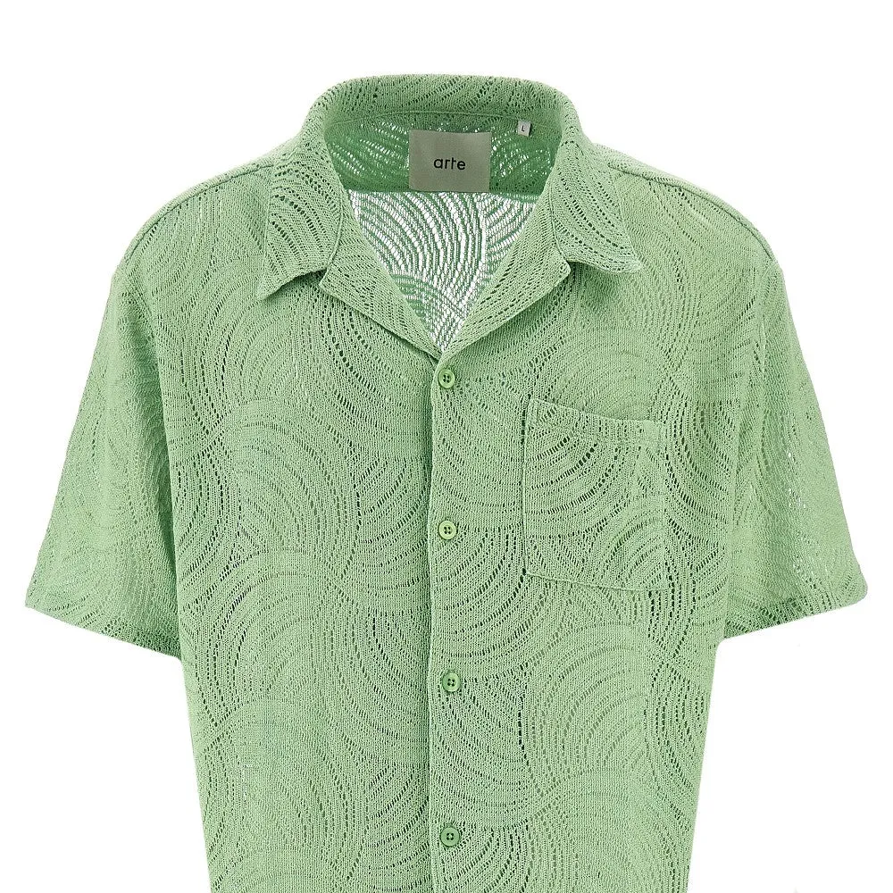 Camicia crochet 'Stan'