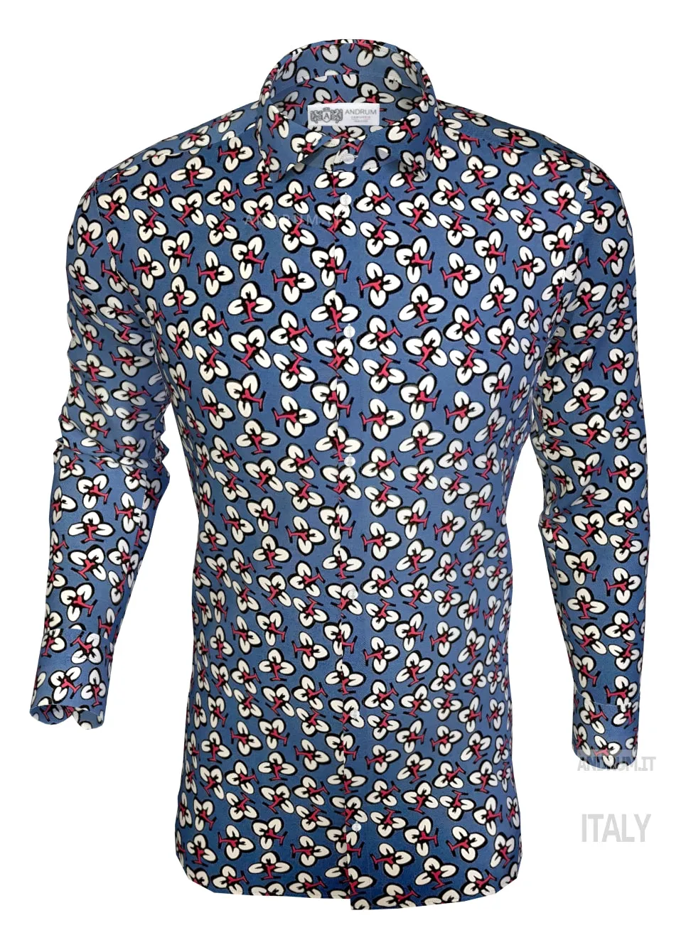 Camicia Fashion fantasia design trifoglio cotone