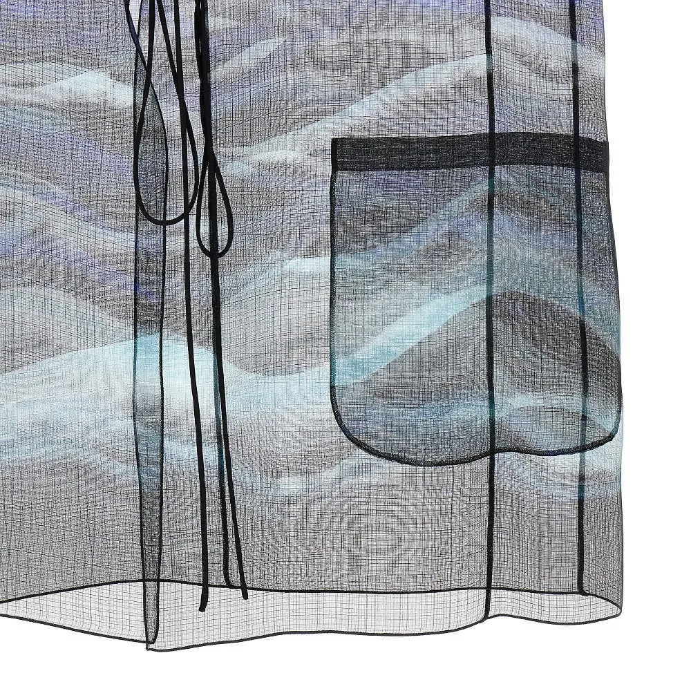 Camicia in organza di seta stampata