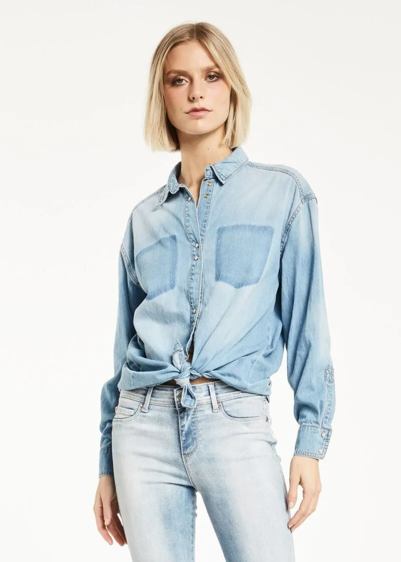 Camicia indaco chiaro