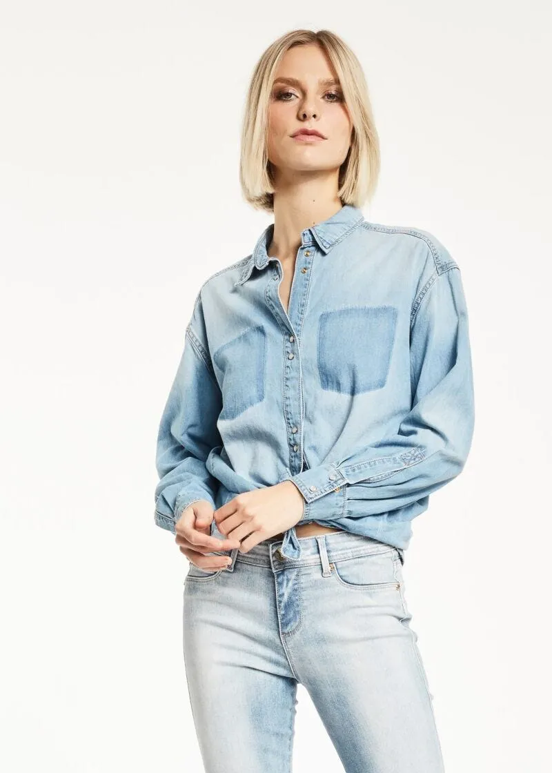 Camicia indaco chiaro