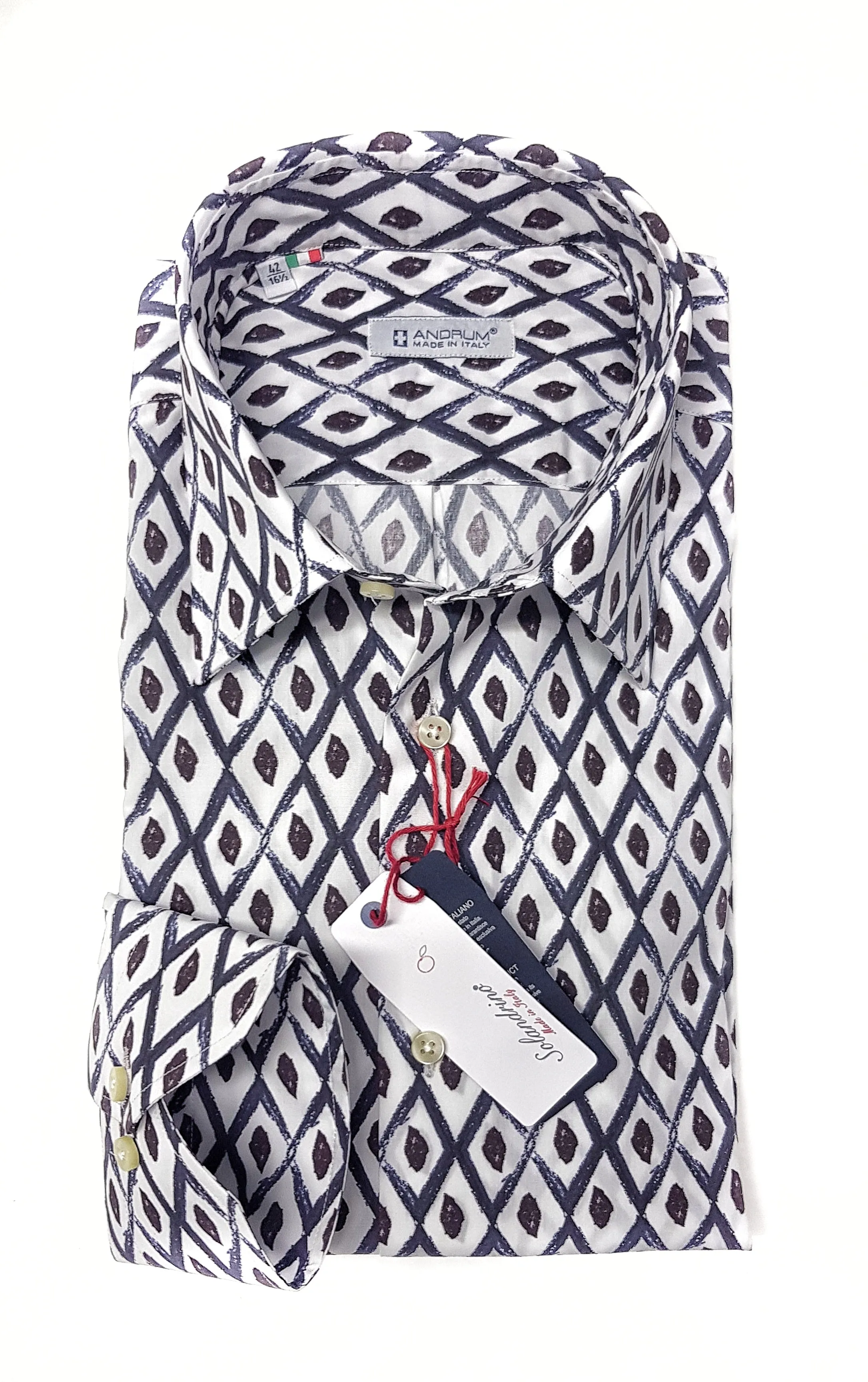 Camicia puro cotone fantasia stampata design cotone made in italy Shirt print Fantasy