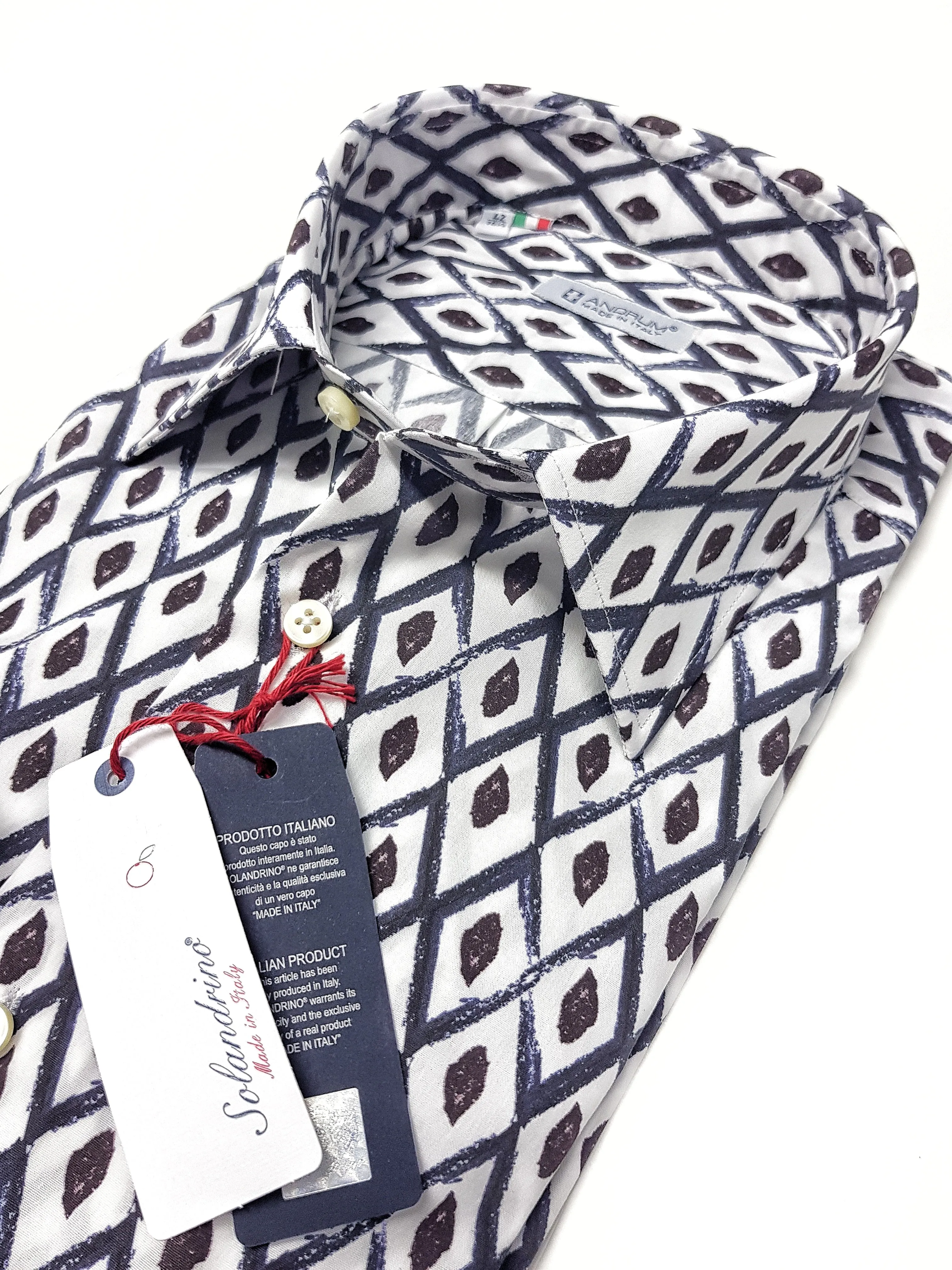 Camicia puro cotone fantasia stampata design cotone made in italy Shirt print Fantasy