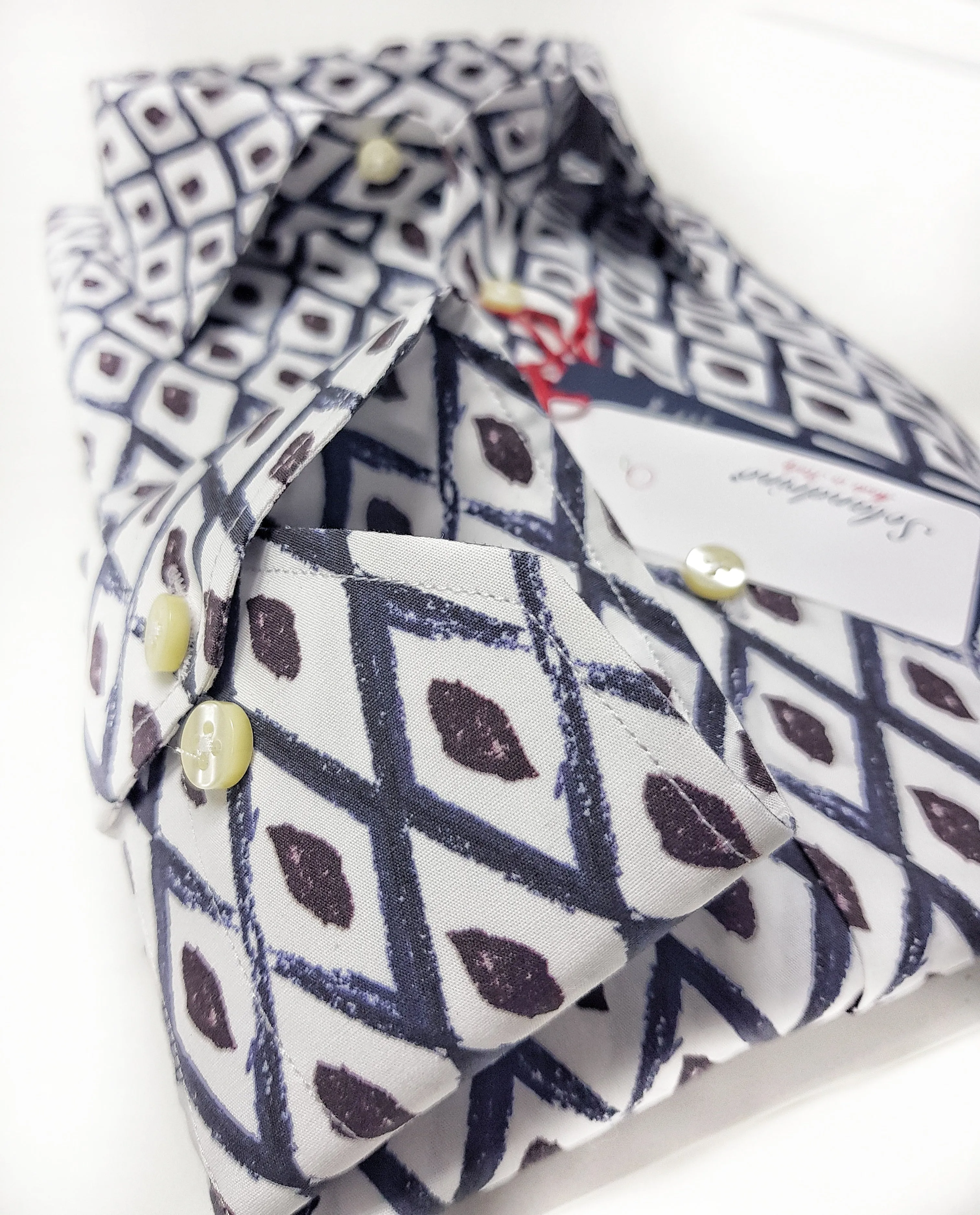 Camicia puro cotone fantasia stampata design cotone made in italy Shirt print Fantasy