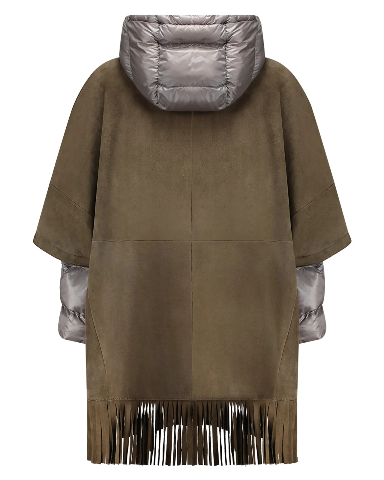 Cappotto imbottito Lince suede fango