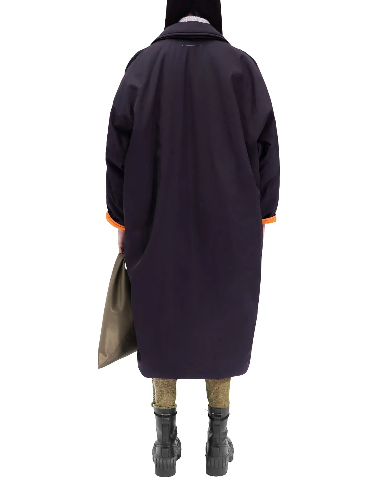Cappotto imbottito oversize nero