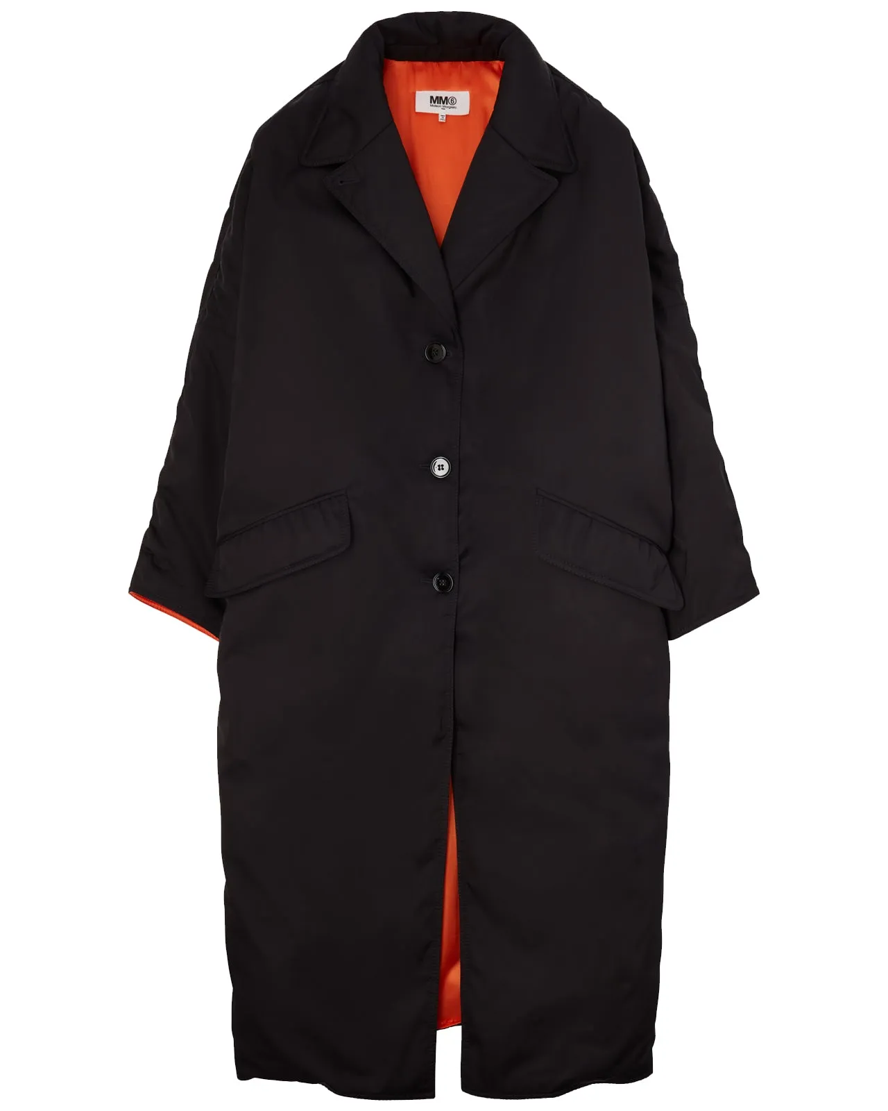 Cappotto imbottito oversize nero