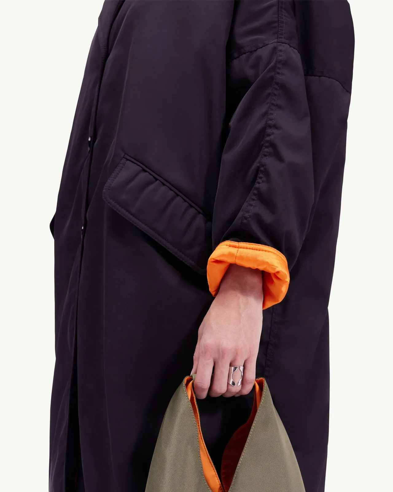 Cappotto imbottito oversize nero