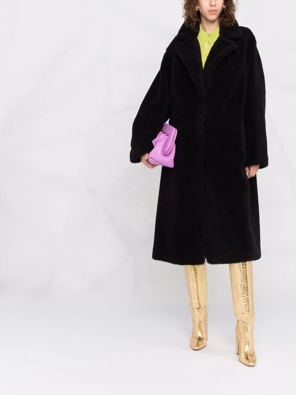 Cappotto Maria monopetto in nero - donna