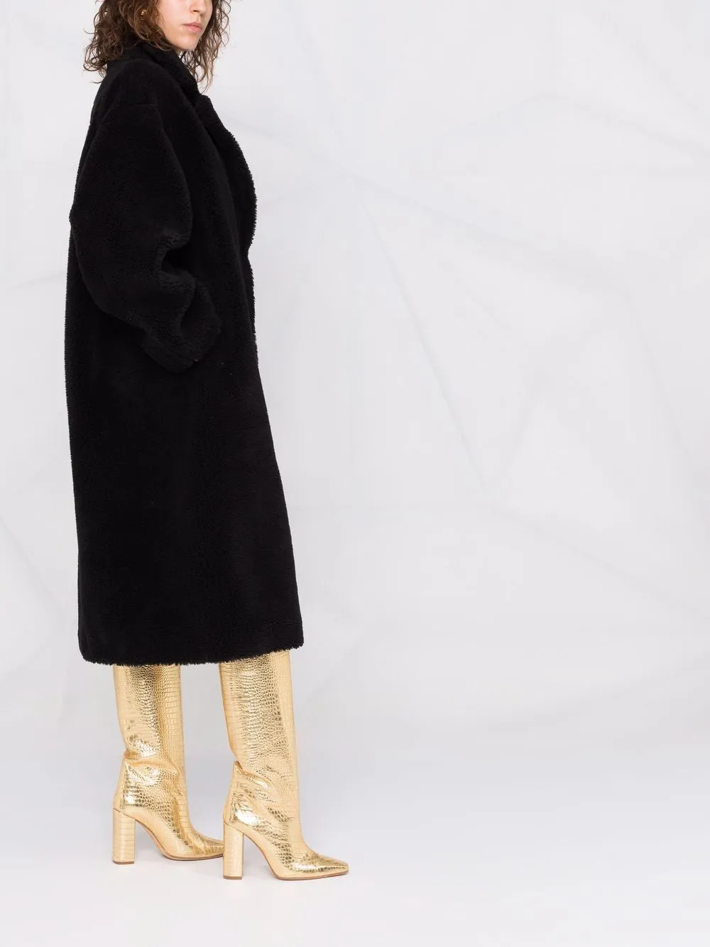 Cappotto Maria monopetto in nero - donna