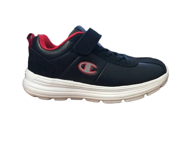Champion children's sneakers in leather with tear Low Cut Cody S31348-F18-BS501 blue