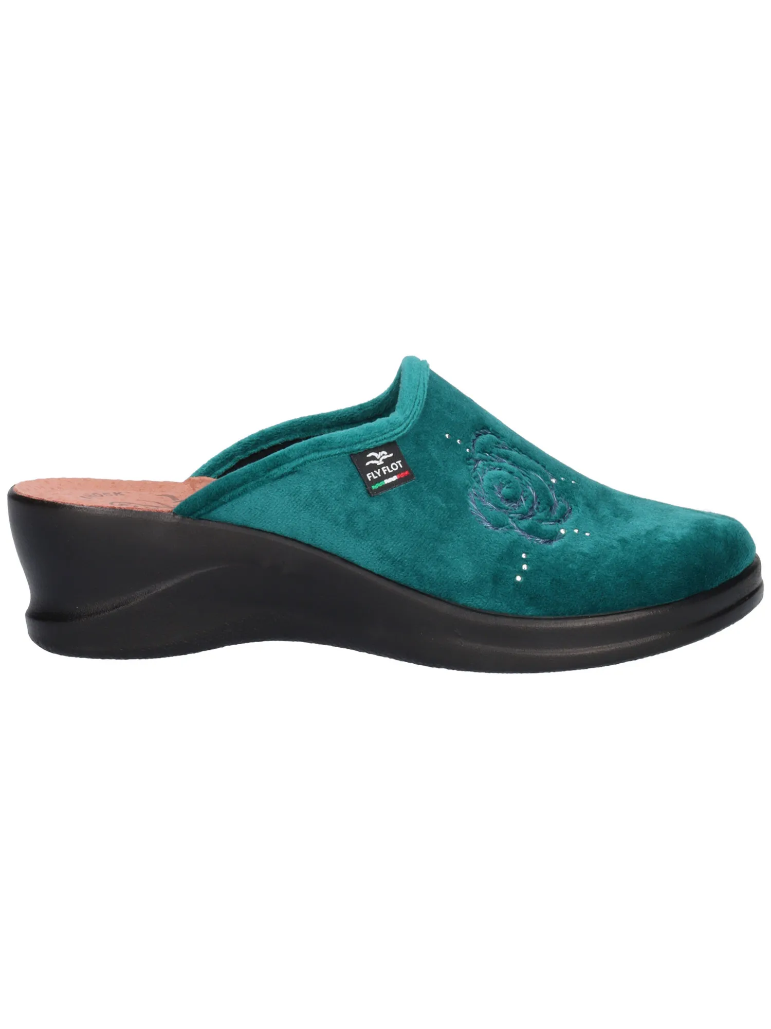 Ciabatta con zeppa Fly Flot da donna verde