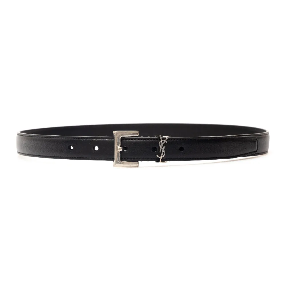 Cintura in pelle con dettaglio YSL