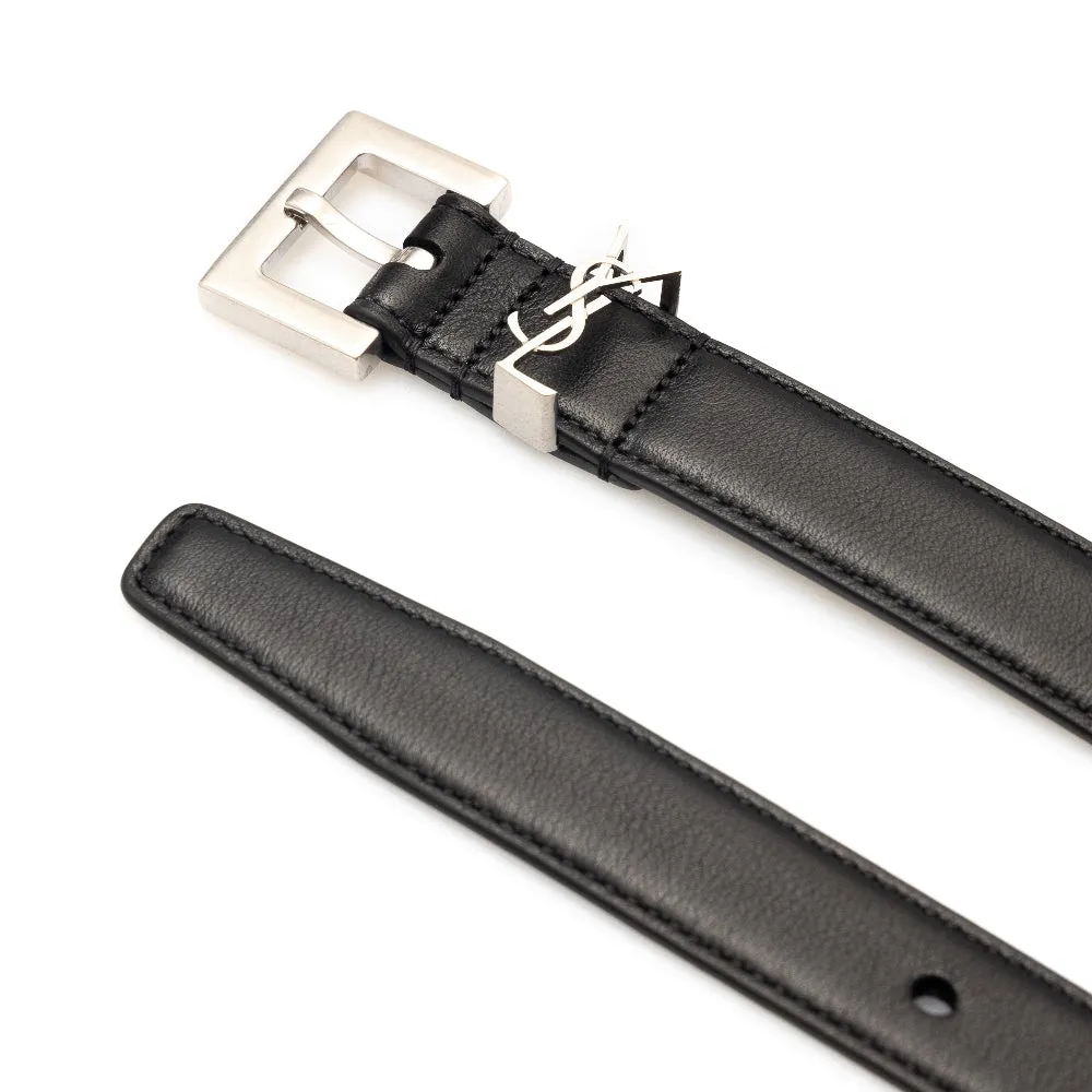 Cintura in pelle con dettaglio YSL