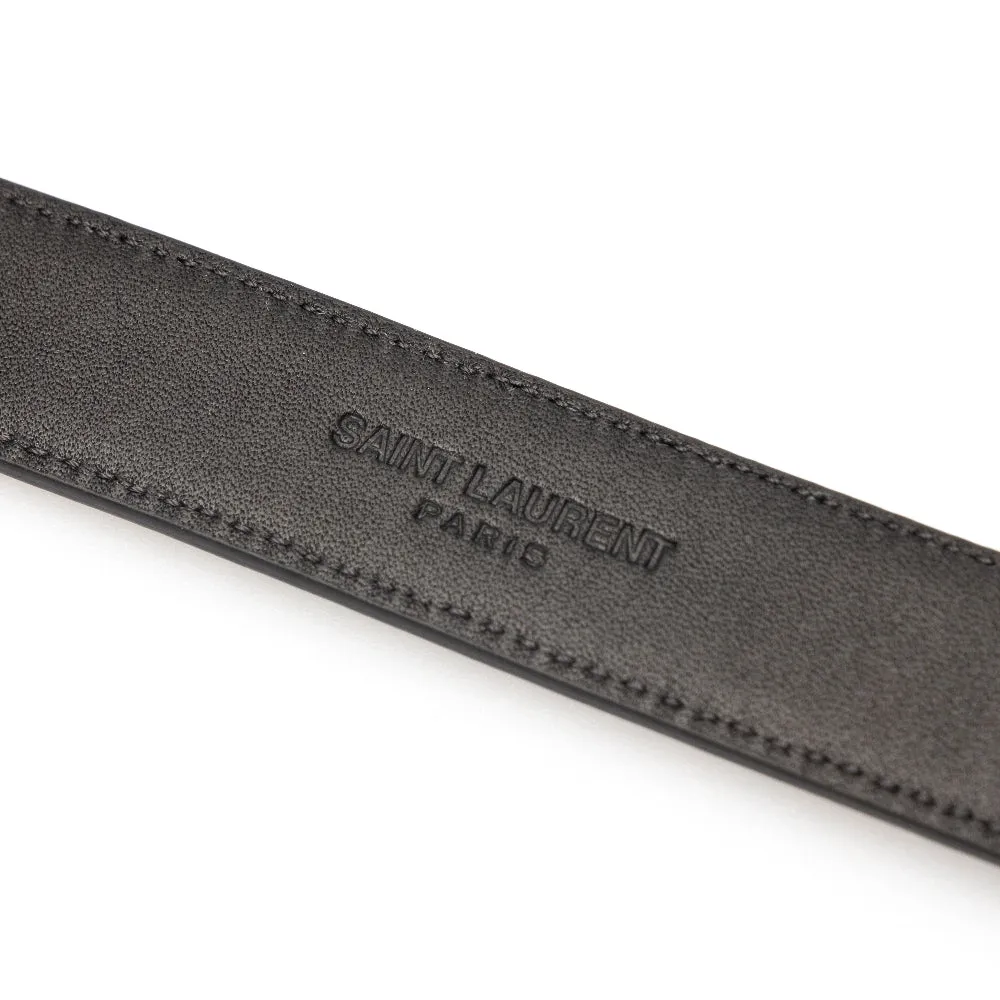 Cintura in pelle con dettaglio YSL